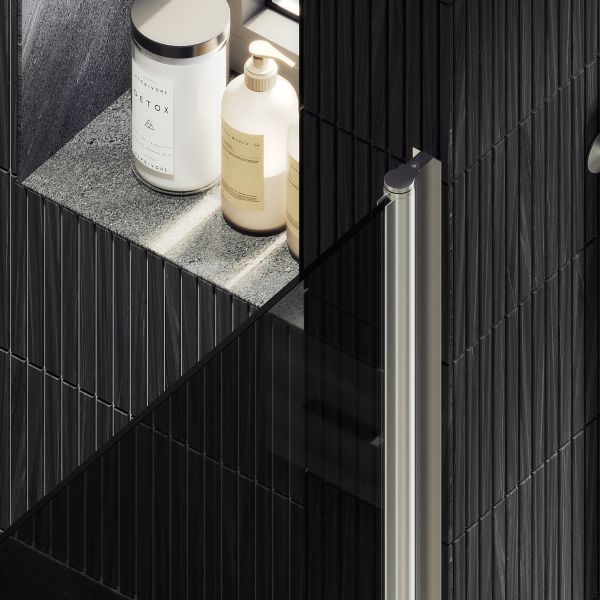 Душевая дверь MaybahGlass MGD-806-5 80см хром матовый